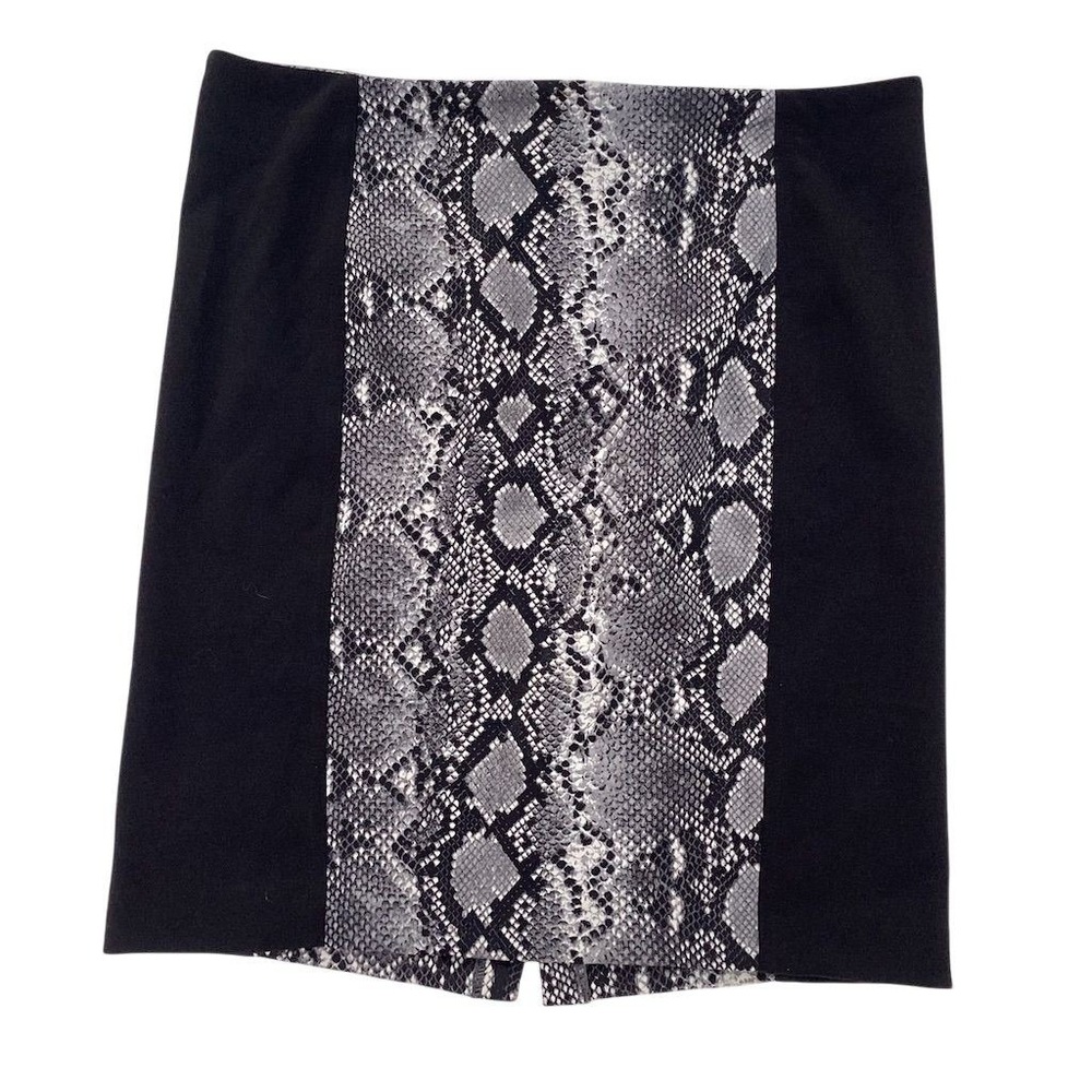 Michael Kors Women's Snake Print Pencil Skirt Black‎ Size 6 Casual